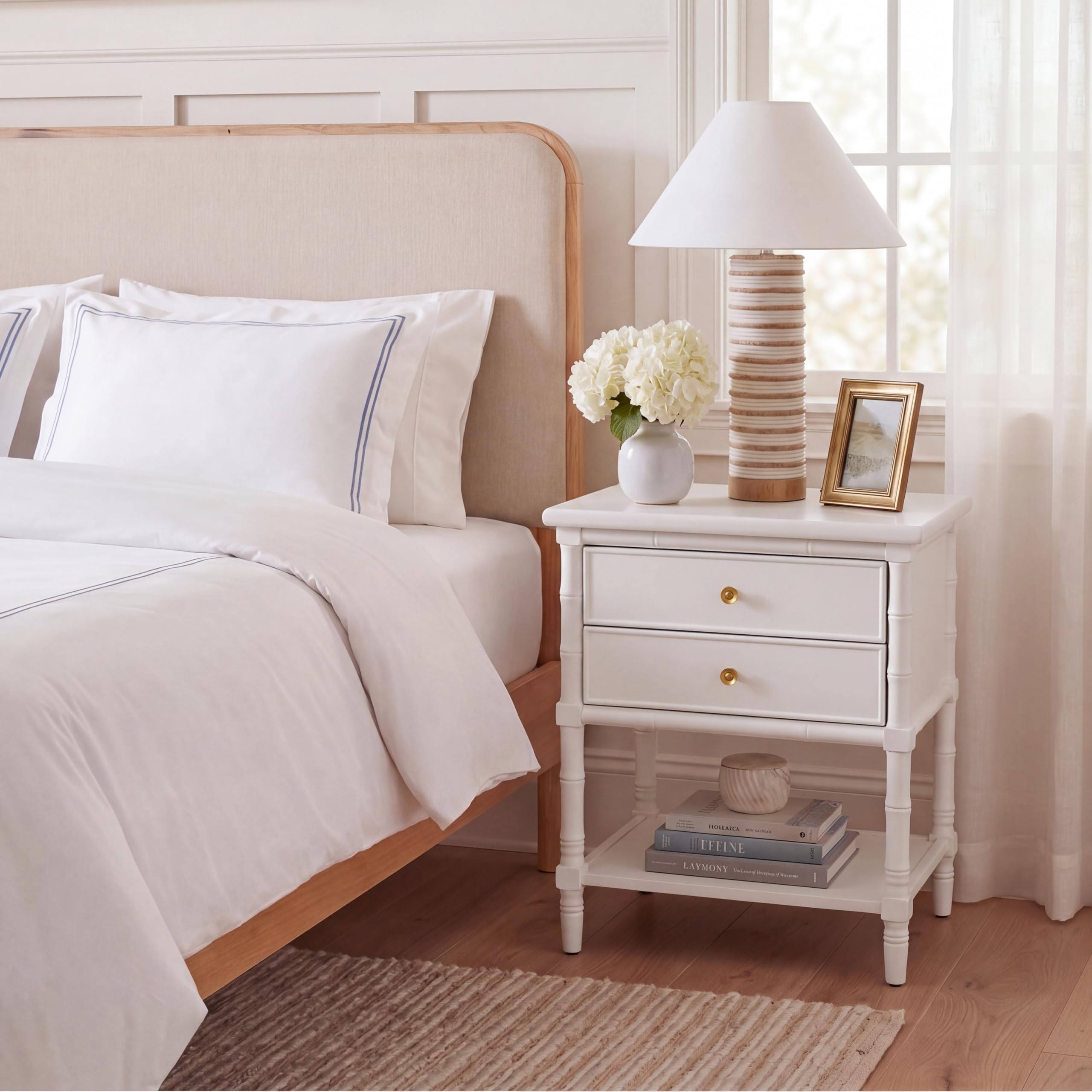 Amazon.com: SAFAVIEH Niah 2-Drawer Wood Night Stand, 25.25